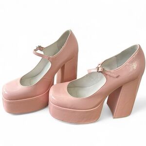 Jeffrey Campbell Pink Platform Mary Jane Heels